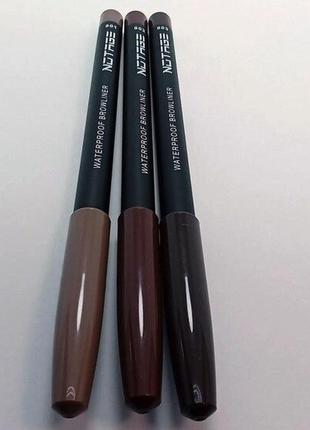 Водостійкий косметичний олівець для брів notage waterproof brow liner6 фото