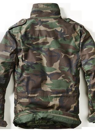 Куртка чоловіча m-65 brandit classic woodland камуфляж (s) куртка брандит