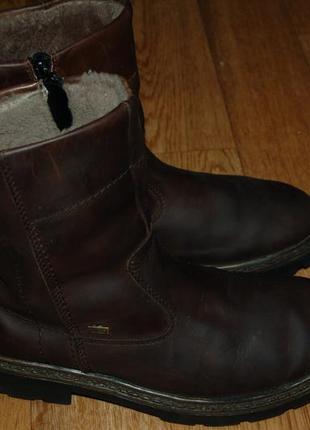 Кожаные ботинки на меху на мембране 43 р rieker tex5 фото