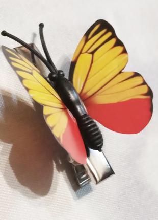 Зажим-заколка для волосся метелик 4 см