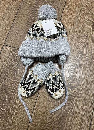 Шапка та рукавички h&m