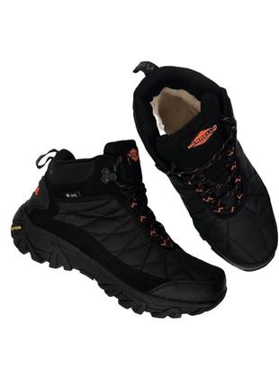 Зимние ботинки merrell moc 2 чёрные (мех)7 фото