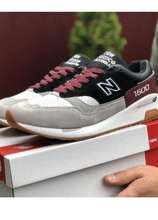 Кроссовки мужские в стиле new balance 1500 серые с черным весна/лето/осень
