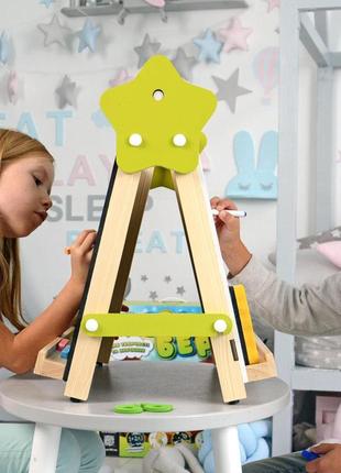 Детский настольный мольберт,набор для творчества обучения и рисования светом,мольберт двухсторонний магнитный6 фото