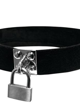 Чокер с замочкомsex and mischief - lock & key collar, полиэстер, на липучке