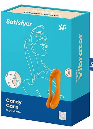 Вибратор на палец satisfyer candy cane orange 6