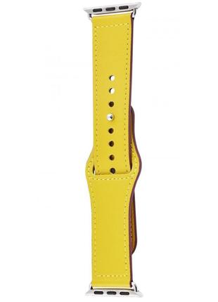 Ремінець apple watch colourful leather 38/40/41 mm lemon yellow