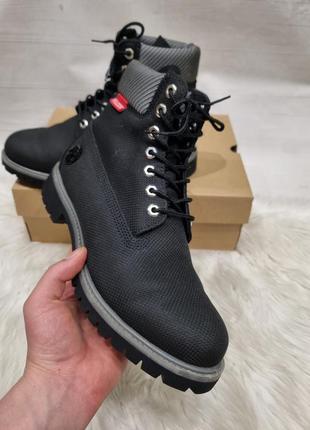 Кожаные ботинки timeberland 6 in helcor black leather waterproof 43 размер2 фото