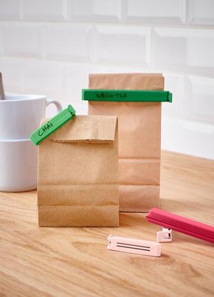 Застежка для пакетов, набор из 26 шт, разные цвета