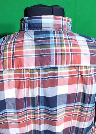 Мужская рубашка в разноцветную клетку tommy hilfiger new york fit, размер xl5 фото