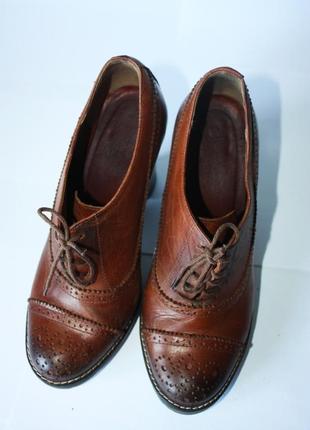 Стильные кожаные ботинки ботильоны на шнуровке, р.37-38 код f38085 фото