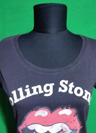 Женская музыкальная футболка rolling stones, размер l (реально м)2 фото