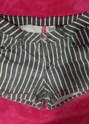 Джинсовые шорты в полоску h&m divided