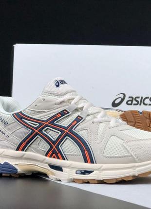 Мужские кроссовки asics gel kahana 8 сеточка бежевые оранжевые