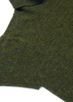 Теплый шерстяной свитер короткий рукав шерсть ozoc япония4 фото