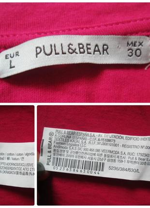 Бесподобная брендовая модная футболка с рюшами и вышитым арбузом pull&bear оригинал9 фото