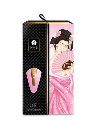 Клиторальный вибратор shunga obi light pink 8