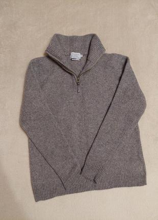Теплый шерстяной свитер tu 80% шерсти валенок с горловиной трендовым замочком1 фото