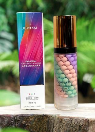 Триколірна основа під макіяж jomtam contour three color isolation