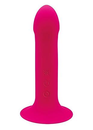Ділдо з вібрацією adrien lastic hitsens 2 pink, відмінно для страпону, макс діаметр 4см, довжина 17,2см feromon