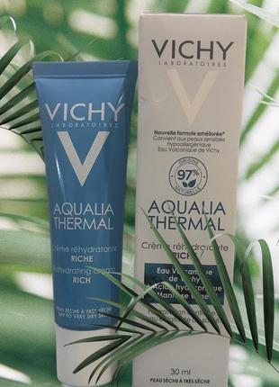 Крем глубокое увлажнение для сухой и очень сухой кожи лица vichy aqualia thermalatch rehydrating cream1 фото