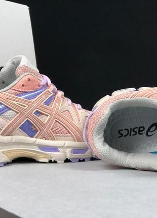 Asics gel-kahana 8 бежевые с розовым кроссовки женские кожаные топ качество ассикс сетка демисезонные демисезон низкие кожа весенние лицензия кеды3 фото