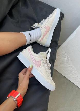 Кроссовки nike blazer low “glitter pink”5 фото