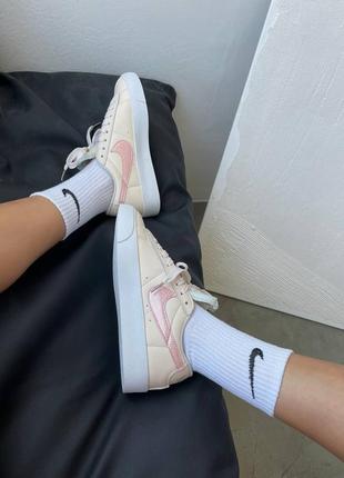 Кроссовки nike blazer low “glitter pink”4 фото