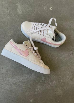 Кроссовки nike blazer low “glitter pink”7 фото