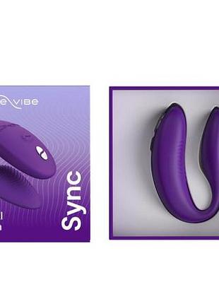 Смарт-вибратор для пар we-vibe sync 2 purple, 10 виброрежимов, пульт ду 7