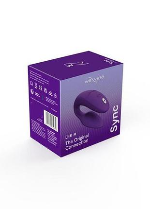 Смарт-вибратор для пар we-vibe sync 2 purple, 10 виброрежимов, пульт ду 9
