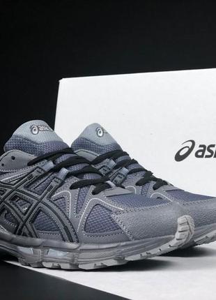 Asics gel-kahana 8 кросівки сірі жіночі асікс шкіряні топ якість демісезонні демісезон низькі шкіра весняні ліцензія кеди