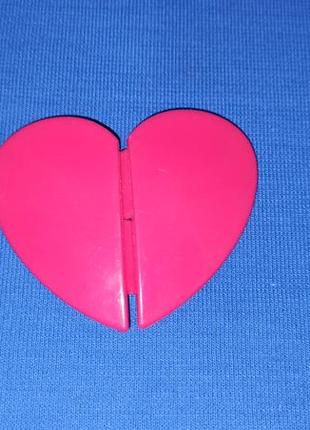 Пряжка для пояса сердце розовое пластиковая