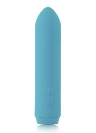 Минивибратор je joue - classic bullet vibrator teal с глубокой вибрацией и фиксацией на палец feromon