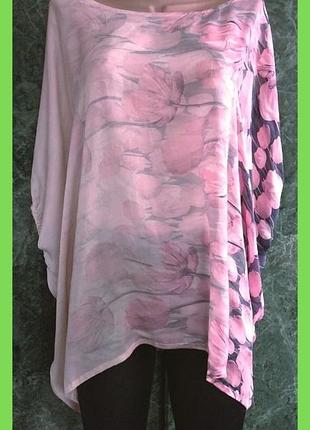 Блуза шовк р. s, m, l, xl marina rinaldi італія luxury от max mara батал великий розмір