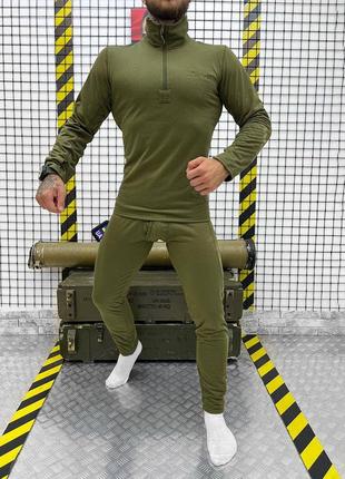 Мужская активная термобелье level2 / теплосберегающий костюм кофта + леггинсы олива размер m2 фото