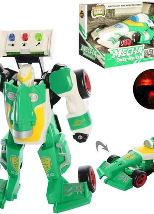 Дитячий трансформер d622-h04 робот + машинка  (зелена)1 фото