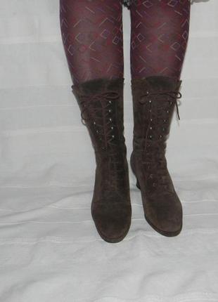 Женские замшевые сапожки davos р.39 дл.ст 25см