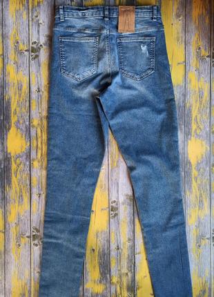 Рваные джинсы для девочки kiabi, размер s, (158-164 см)4 фото