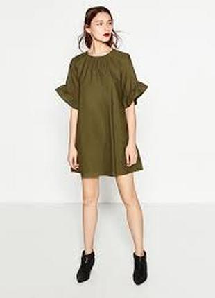 Платье -комбинезон цвета хаки