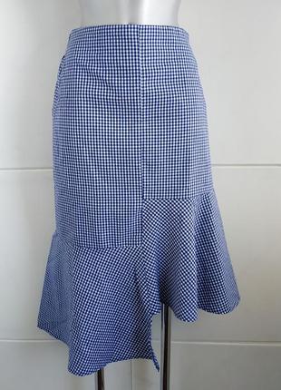 Новая стильная юбка boohoo из качественного материала в клетку, на подкладке