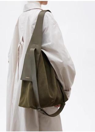 Сумка songmont зеленая хаки рыжая женская женская