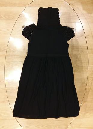 Платье, туника, черное, размер xs-s7 фото
