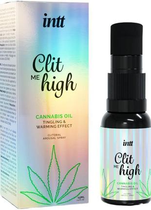 Возбуждающий гель для клитора intt clit me on high cannabis oil 15 мл, сильная стимуляция