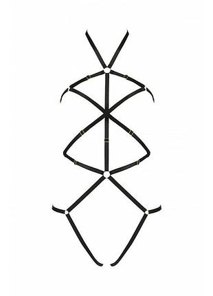 Портупея-боді зі стреп ivena black s/m - passion exclusive