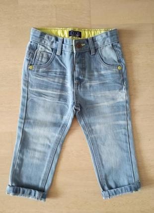 Джинсы выбеленные для девочки, англия 92-98см