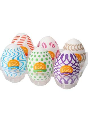 Набор мастурбаторов-яиц tenga egg wonder pack (6 яиц)