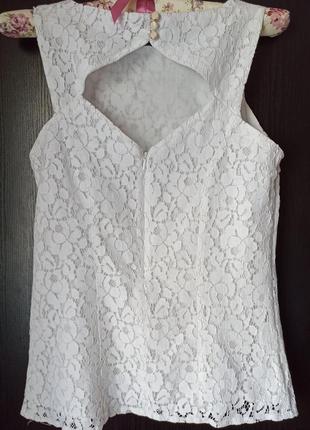 Очень милая блуза белого цвета5 фото