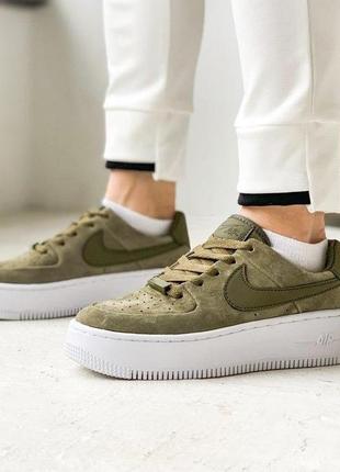 Кроссовки nike air force в цвете хаки (36-40)1 фото