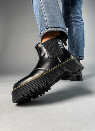 Жіночі черевики dr.martens chelsea black (термо)36-37-38-39-40-418 фото